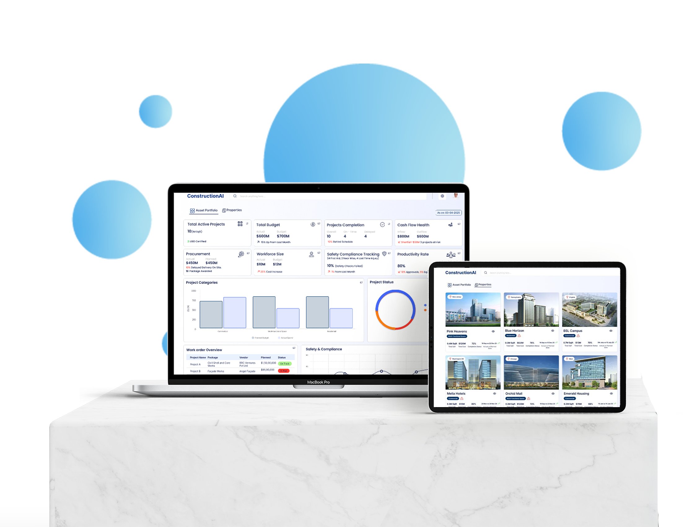Construction AI monitoring visualization
